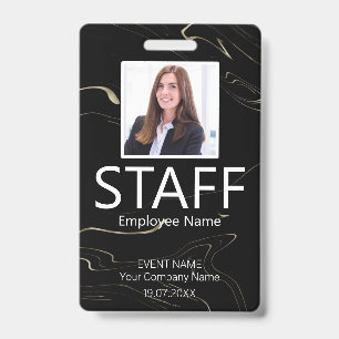 Badge personnalisé pour l'événement du personnel e