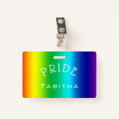Badge personnalisé PRIDE Rainbow Multicolor person (Devant avec clip)