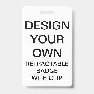 Badge personnalisé rétractable avec pince personna
