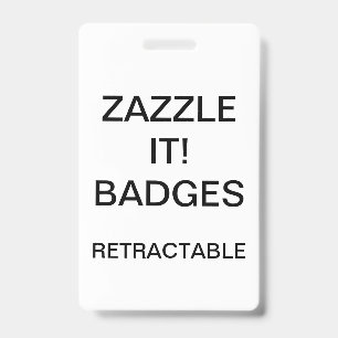 Badge personnalisé RÉTRACTION À PINCES sur mesure