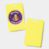Badge - Personnalisé sur mesure (ajouter nom & pho (Avant & arrière)