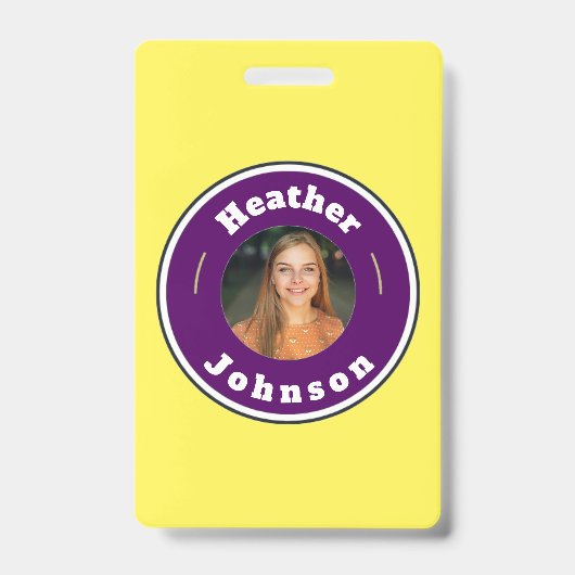 Badge - Personnalisé sur mesure (ajouter nom & pho (Avant)