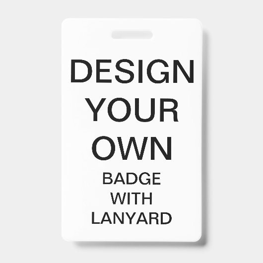 Badge Personnalisé sur Mesure AVEC CORDON (Avant)