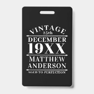 Badge Personnalisé Vintage Vieilli à la Perfection