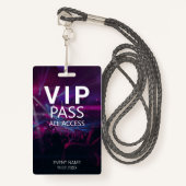 Badge Personnalisé VIP All Access, événement Concert vio (Devant avec lanière)