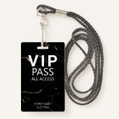 Badge Personnalisé VIP All Access QR Code Événement Marq (Devant avec lanière)