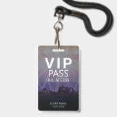 Badge personnalisé VIP QR Code d'accès à l'événeme (Avant avec lanière)