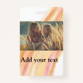 Badge personnaliser ajouter votre photo noël eau personn (Dos)