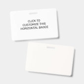 BADGE PERSONNALISER DE CETTE BANDE HORIZONTALE (Recto et verso)