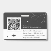 Badge Personnaliser la carte d'identité de l'employé ave (Arrière)