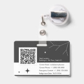 Badge Personnaliser la carte d'identité de l'employé ave (Arrière avec rétractable)