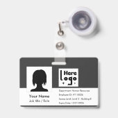 Badge Personnaliser la carte d'identité de l'employé ave (Avant avec rétractable)