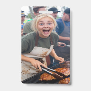 Badge Personnaliser la photo de concours de cuisine BBQ
