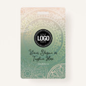 Badge Personnaliser le logo de l'entreprise | Elégant Yo (Dos)