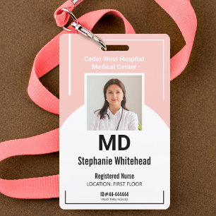 Badge Personnaliser l'identifiant de photo d'employé méd