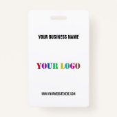 Badge Personnaliser votre logo Entreprise Nom du texte B (Devant)