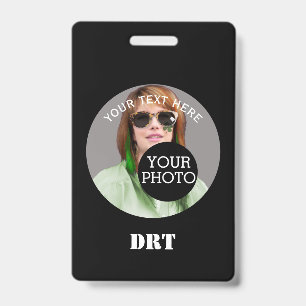 Badge Personnaliser votre texte Monogramme Votre image s
