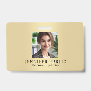 Badge Personnalisez votre Modèle Photo Gold Color
