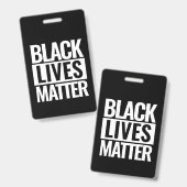 Badge Personnalité de Black Lives Matt (Avant & arrière)