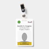 Badge "Personnel" Classique (Avant avec clip)