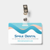 Badge Personnel de la clinique dentaire (Arrière avec clip)