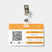 Badge Personnel de l'événement (Arrière avec clip)