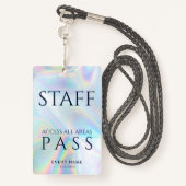 Badge Personnel de l'événement Hologramme All Access Pas (Derrière avec lanière)