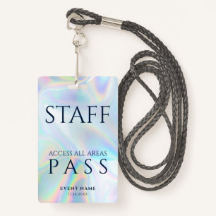 Badge Personnel de l'événement Hologramme All Access Pas