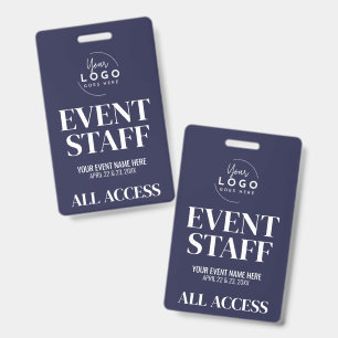 Badge Personnel de l'événement VIP All Access Logo