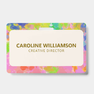 Badge Personnel de studio d'artiste peintre abstrait col
