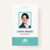 Badge Personnel d'ID d'entreprise simple (Devant)
