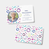 Badge Personnel enseignant et enseignant moderne ID phot (Avant & arrière)