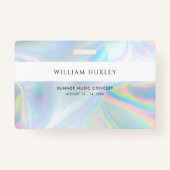 Badge Personnel Holographique Carte d'accès Nom de l'emp (Dos)