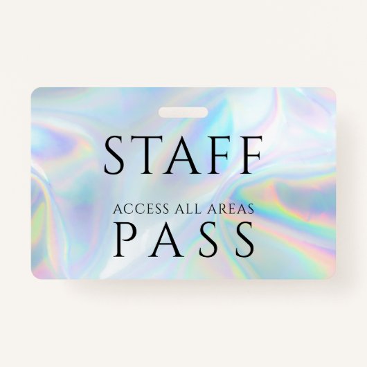 Badge Personnel Holographique Carte d'accès Nom de l'emp (Devant)