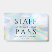 Badge Personnel Holographique moderne All Access Pass Co (Arrière)