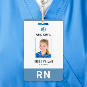 Badge Personnel hospitalier moderne Infirmière inscrite