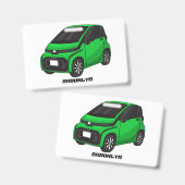 Badge Petite voiture verte de taille micro (Avant & arrière)
