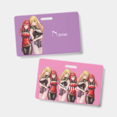 Badge Petites filles Anime Thunder_Cove (Recto et verso)