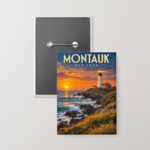 Badge Phare de Montauk Point au coucher du soleil New Yo