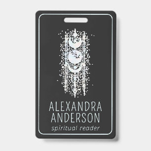 Badge Phases lunaires célestes photo mystique spirituell