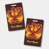 Badge Phoenix mythologique immortelle Créature (Avant & arrière)