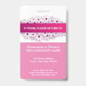 Badge Photo Bénévole Joyeuses Heureuses Marguerites Blan (Arrière)