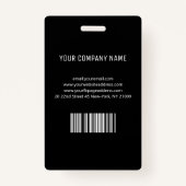 Badge Photo Business ID en noir (Dos)