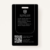 Badge photo corporative personnalisée | Employé personna (Dos)