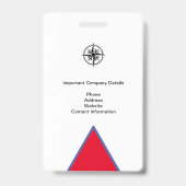 BADGE PHOTO D'ACCÈS DU PERSONNEL PASSE DE SÉCURITÉ D'IDE (Dos)