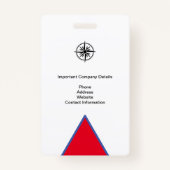 BADGE PHOTO D'ACCÈS DU PERSONNEL PASSE DE SÉCURITÉ D'IDE (Dos)