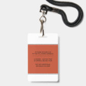 Badge Photo de caducée d'infirmière diplômée en terre cu (Arrière avec lanière)