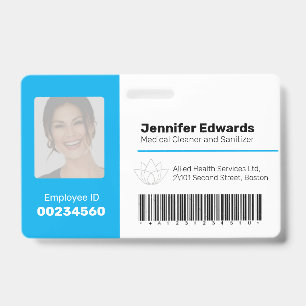 Badge Photo de code-barres d'identification de l'employé