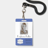 Badge Photo de département de carte d'identité de code-b (Avant avec lanière)