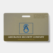 Badge photo de garde de sécurité personnalisé marr (Arrière)